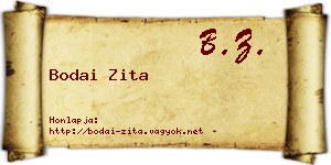Bodai Zita névjegykártya